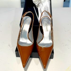 3 inch Pumps - dark Carmel Brown